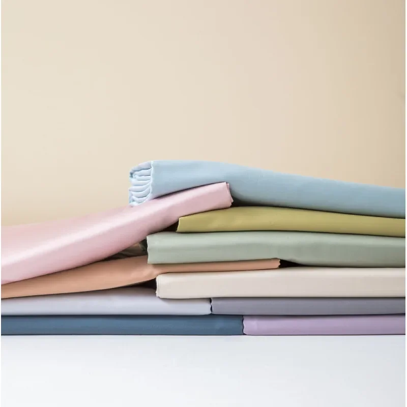 Solid Color Australian Cotton Bed Sheet Set Pure Cotton Long Staple Cotton Flat Sheet Pillowcase Home Textile
