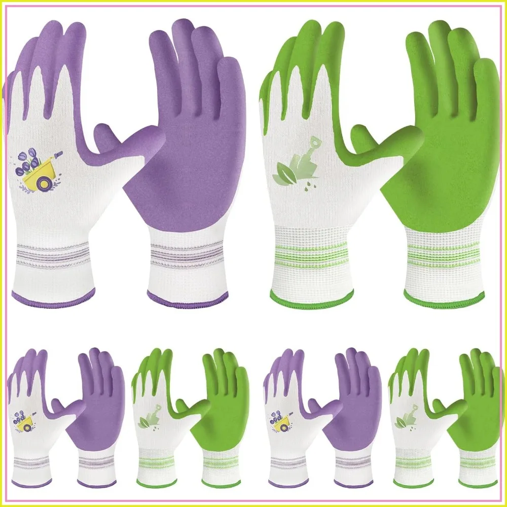 Breathable Rubber Coated Gardening Gloves for Women