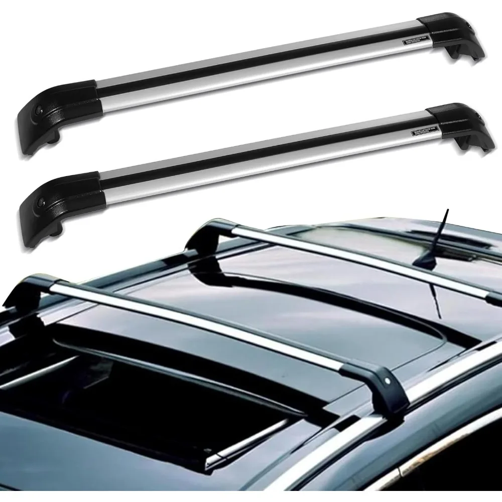 Universal Roof Rack Cross Bars for Volkswagen Tiguan 2010-2018, 220LBS Capacity, Silver Finish