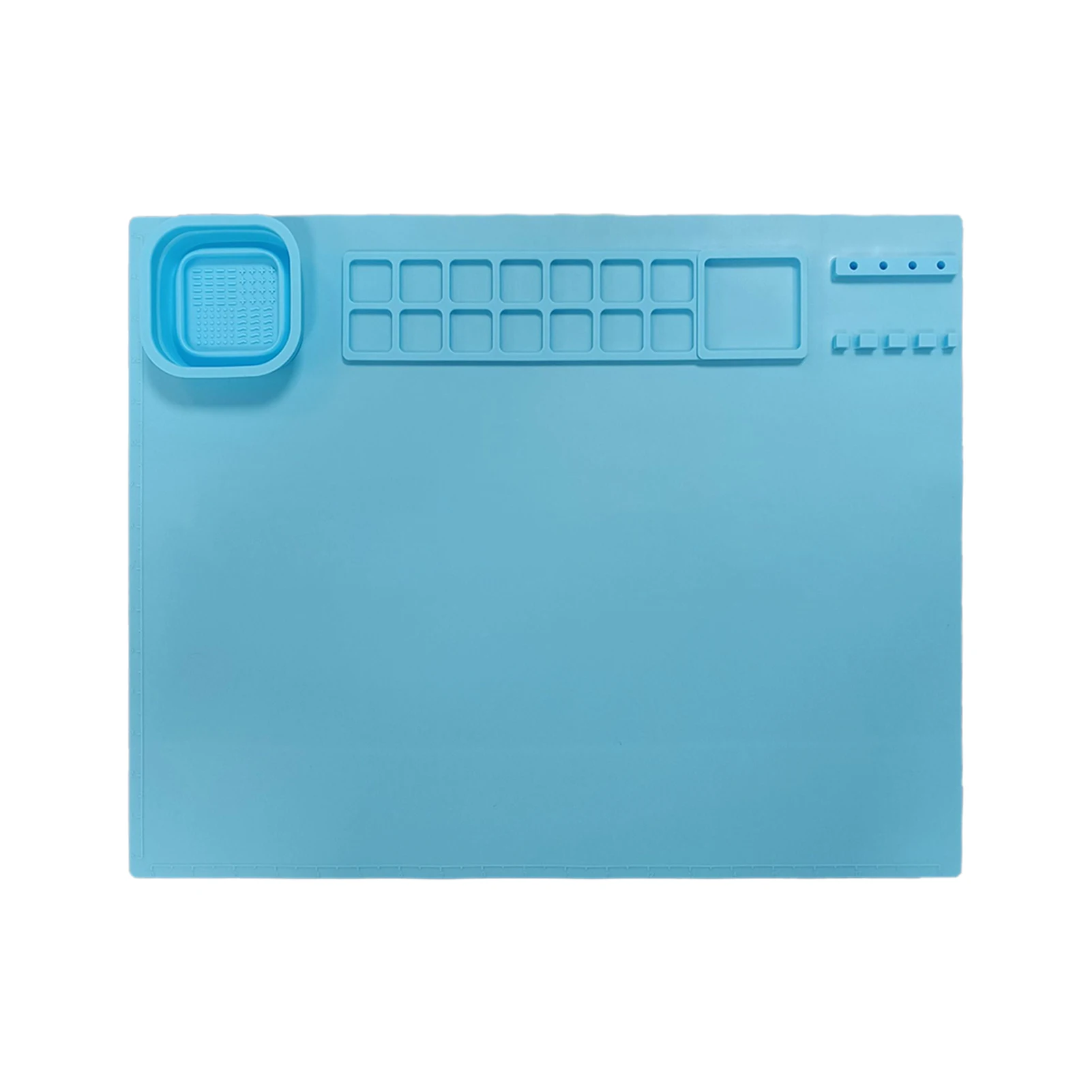 Resin 1 Water Cup Painting Mat Office Supplies For Kids No Fading DIY 14 Color Dividers Reusable Art Clay Anti Fade Foldable