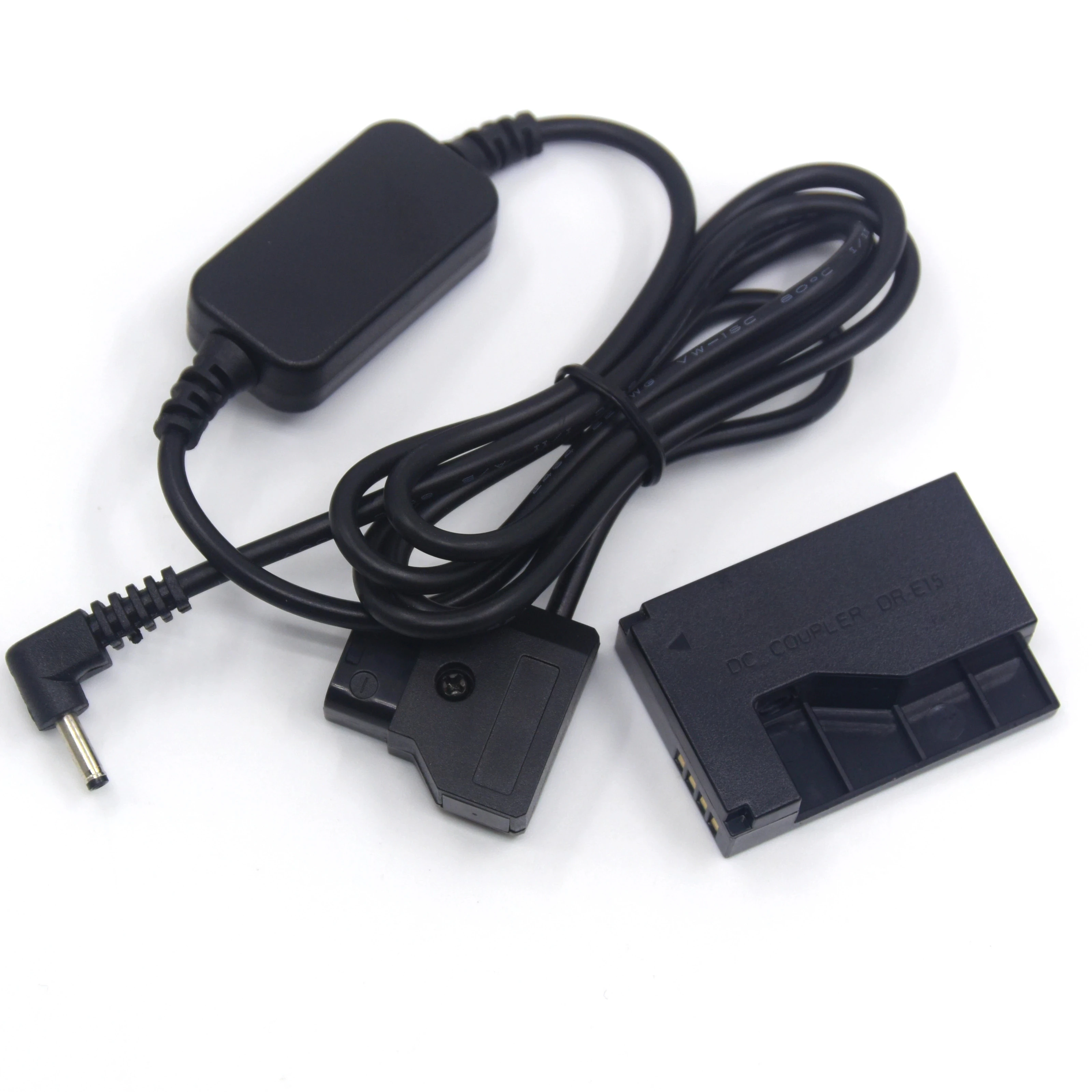 

DR-E15 DC Coupler LP-E12 Dummy Battery D-TAP 12V-24V Step-Down Cable for Canon EOS-100D Kiss X7 EOS Rebel SL1 SX70HS Camera