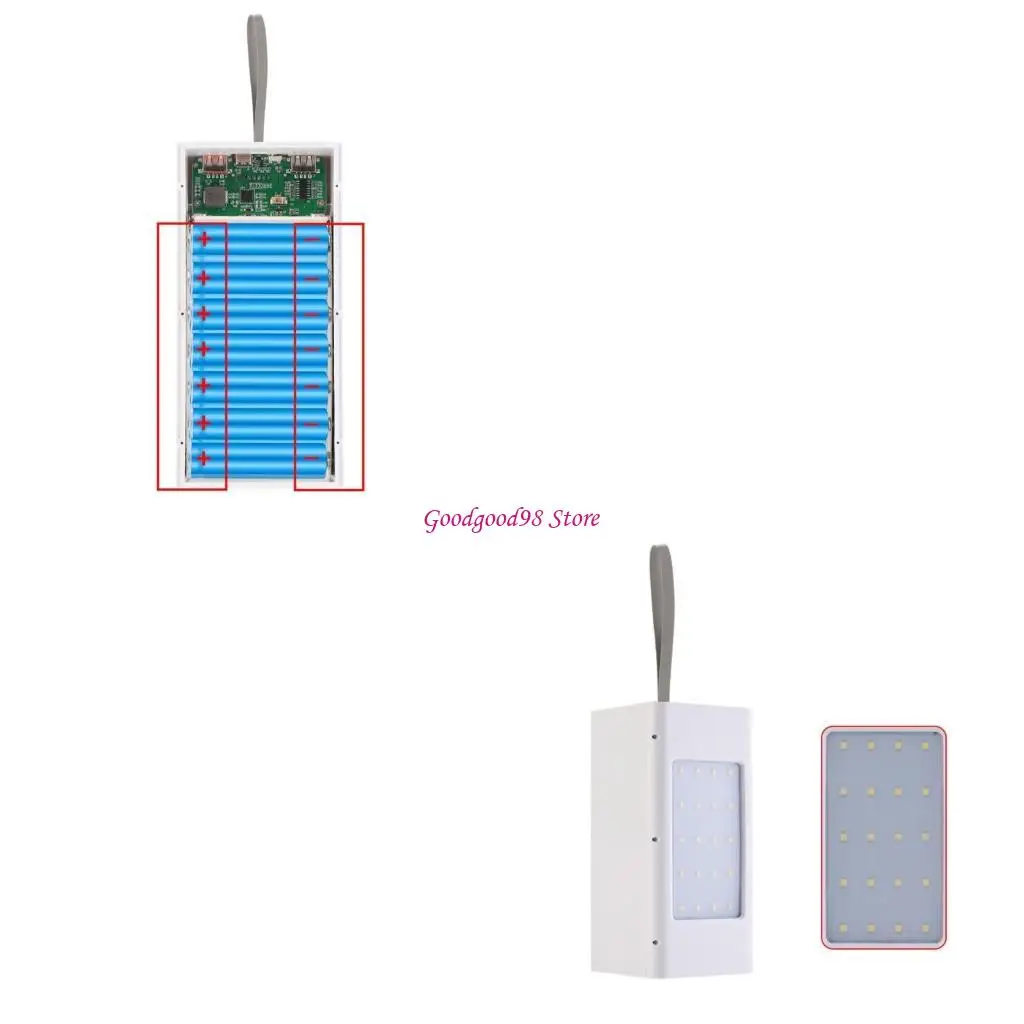 

Detachable Case 28x18650 Battery Chargers Outer Case Camping Light W8EC