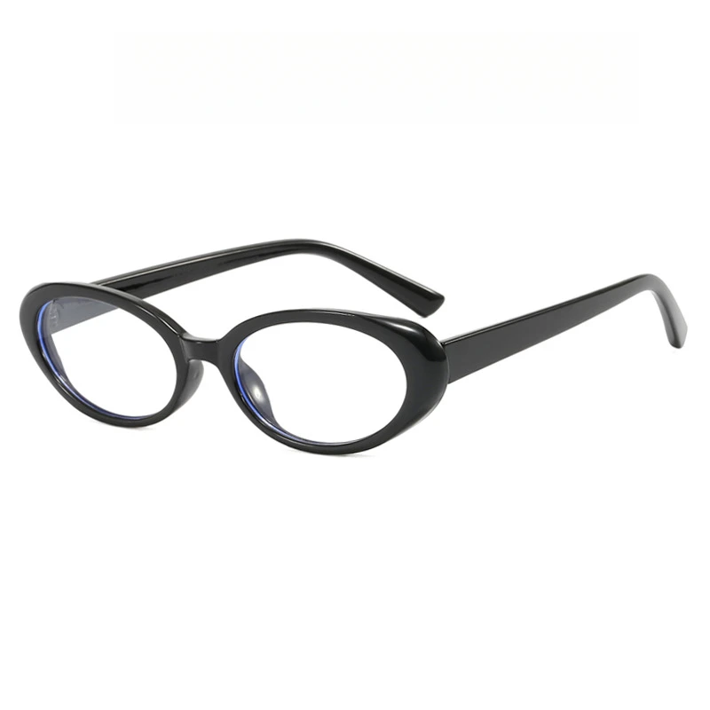 Elliptical fashion decorative glasses - Korean version for both men and women, trendy anti-blue light glasses