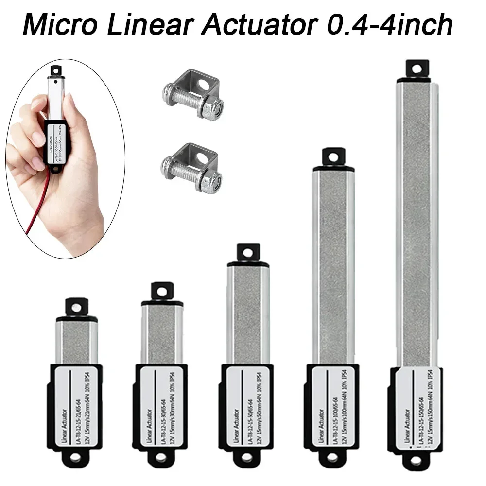 

Mini Micro Electric Linear Actuator DC 6V/12V Stroke 10mm-150mm for DIY Projects Cabinets Window Opener Robotics Home Automation