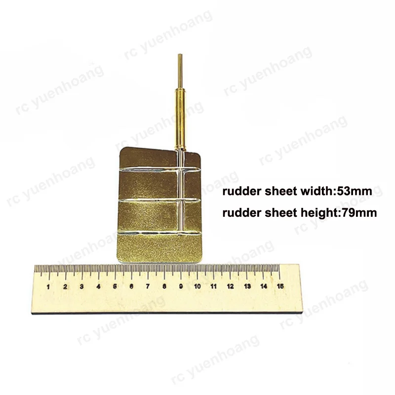 1PCS RC Boat 7953 Brass Ship Rudder 79x53mm Steering Rudders with Sleeve Height 30/35/40/45/50/55/60mm for Civilian Ship Model