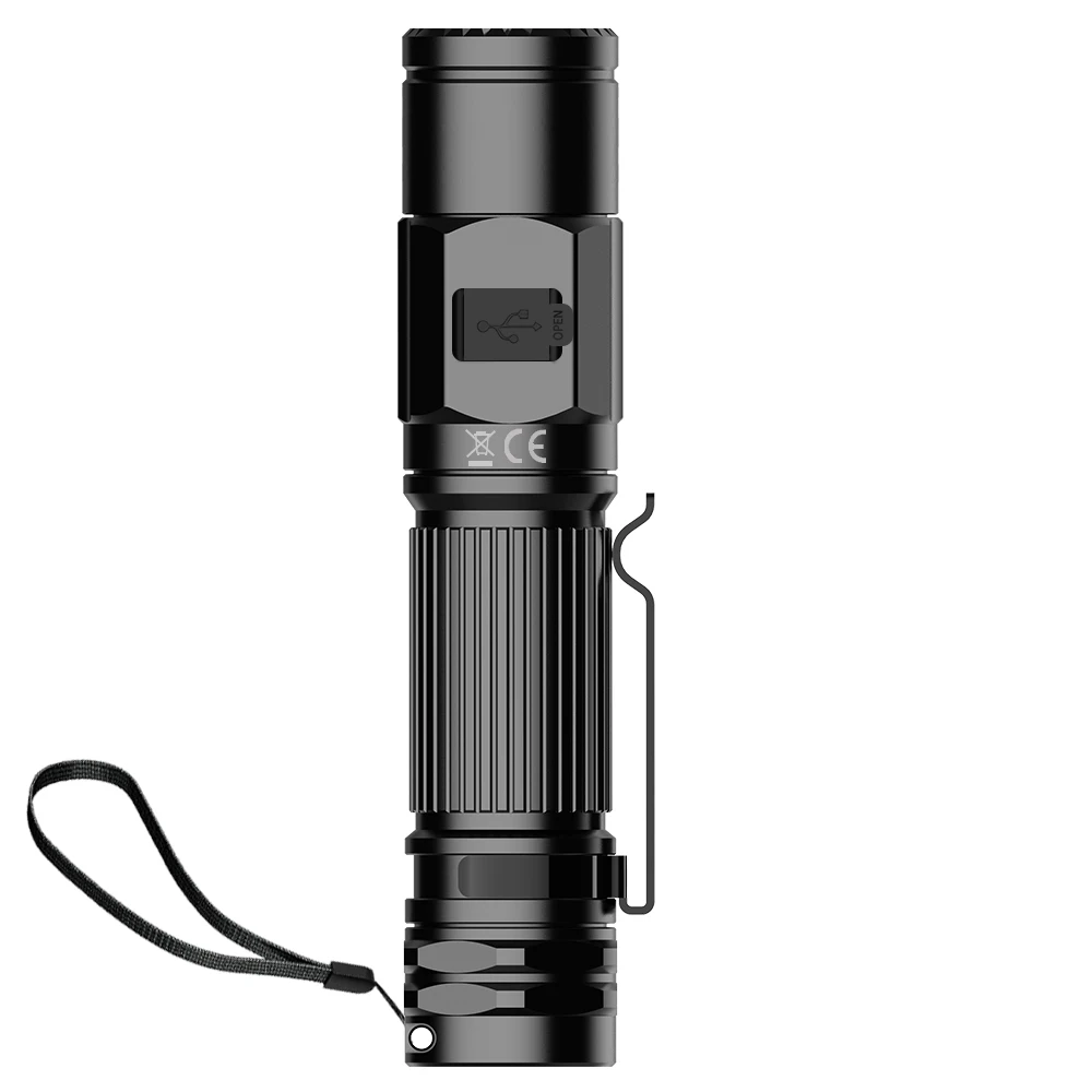 Numensseth L20 outdoor long Beam flashlight 1000 LUMENS  bright Extra-long battery life  Pocket Flashlight for Camping, Hiking