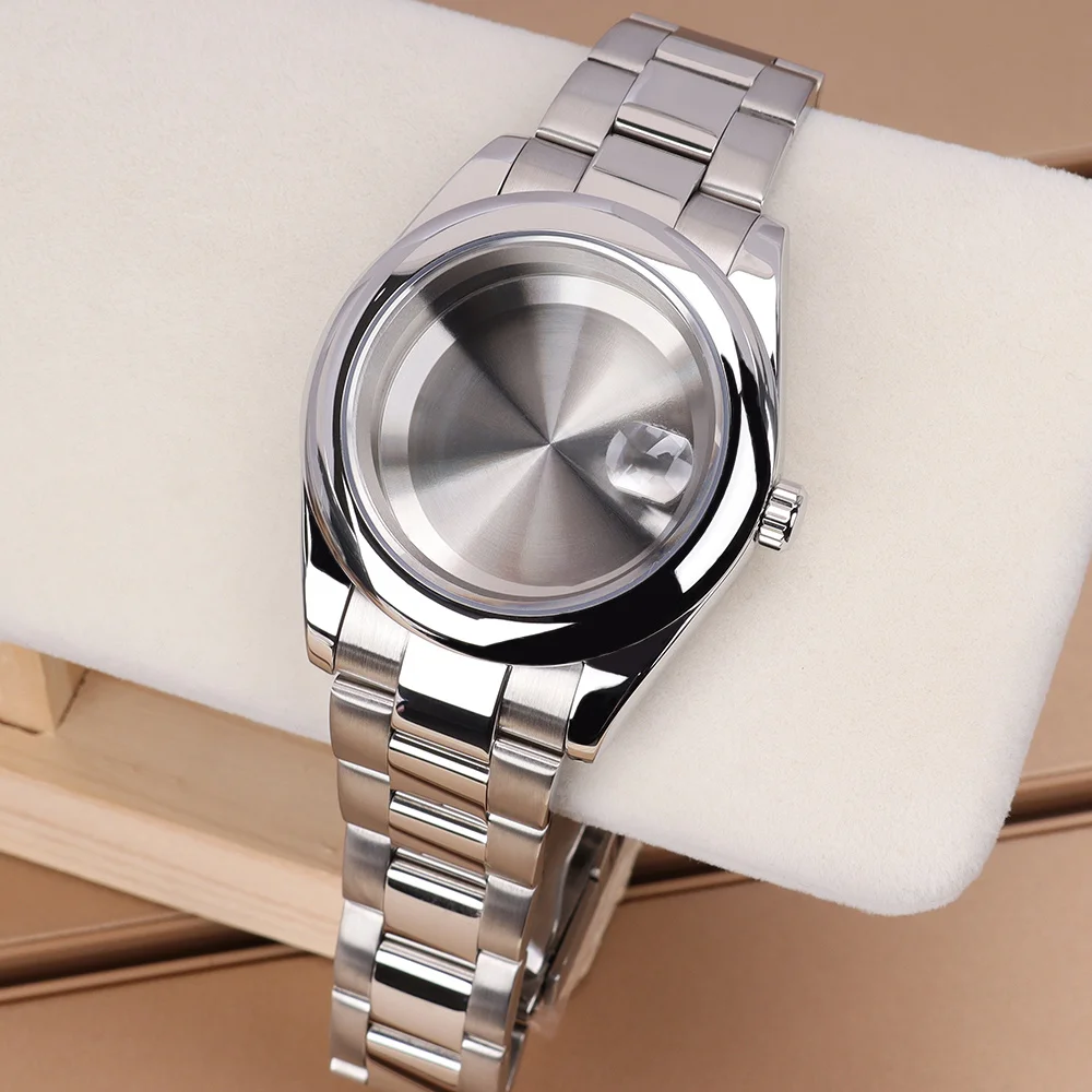 

36mm/39mm Watch Case Stainless Steel Strap Sapphire Glass For NH34 NH35 NH36 NH38 Miyota 8215 Movement 28.5mm Dial Watch Parts