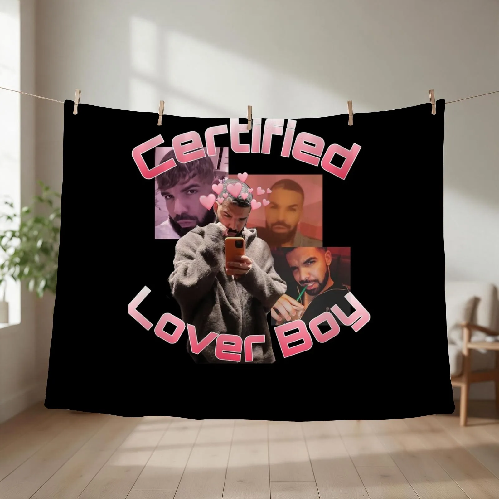 Certified Lover Boy BBL Drake Throw Blanket anime manga Plaid on the sofa warm for winter Blankets