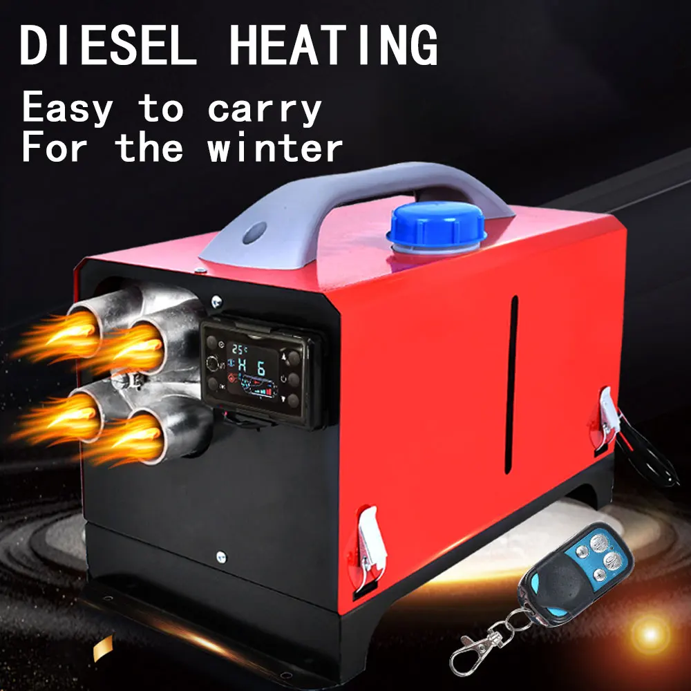 4 Hole Air 12V-24V Car defrost Diesels Heater winter 5KW Adjustable For Trucks Motor-Homes RV Aluminum shell portable defrost