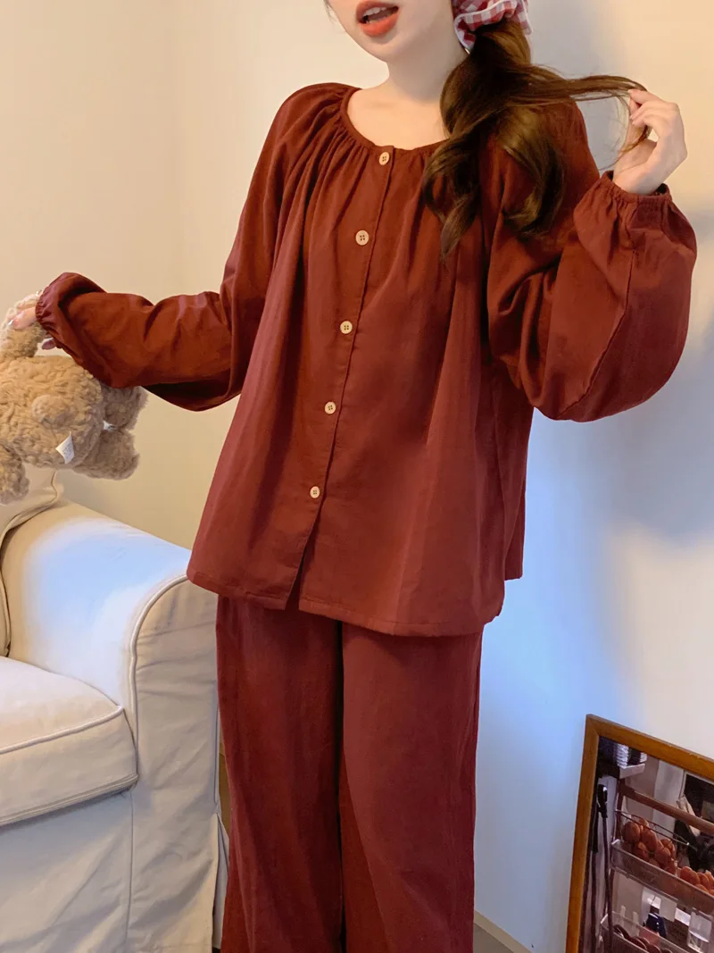 Real time shooting of new products, sweet Christmas red, age reducing, lazy pajamas, home clothes set