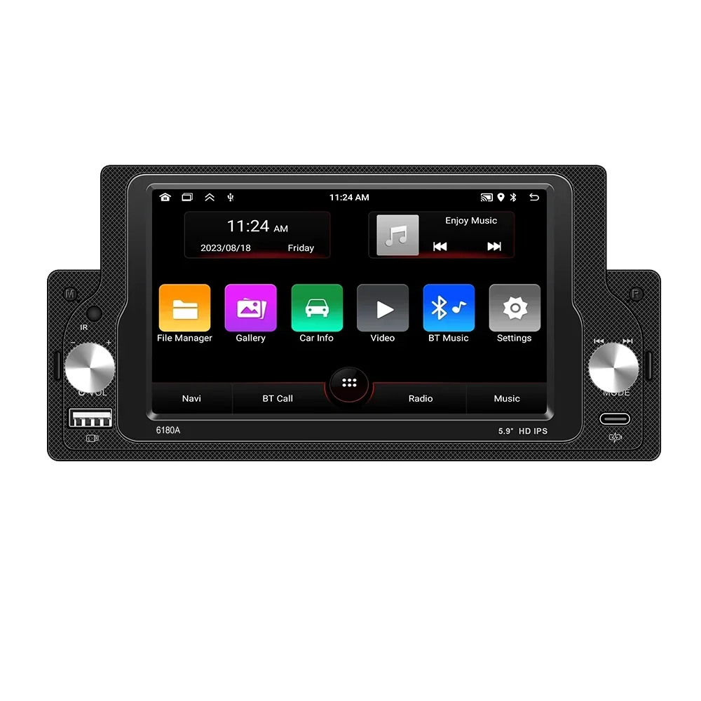 New 5.8inch 1DIN IPS Touch Screen MP5 Multimedia Player Universal Car Radio supports Wireless Carplay Android Auto 1280*720