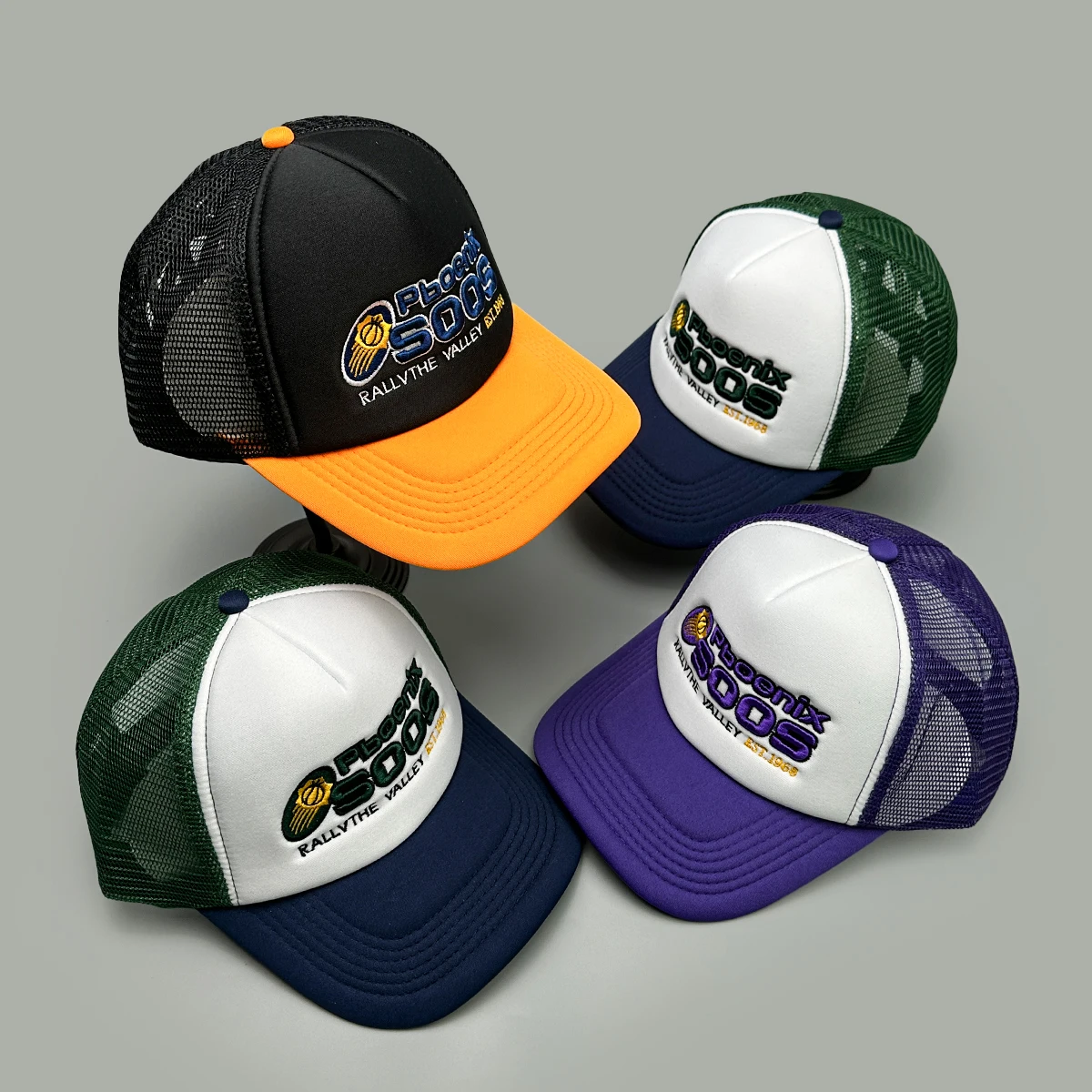 

Color Block Letters Embroidery Baseball Hats New Unisex Hip Hop Breathable Mesh Sunshade American Style Versatile Trucker Caps