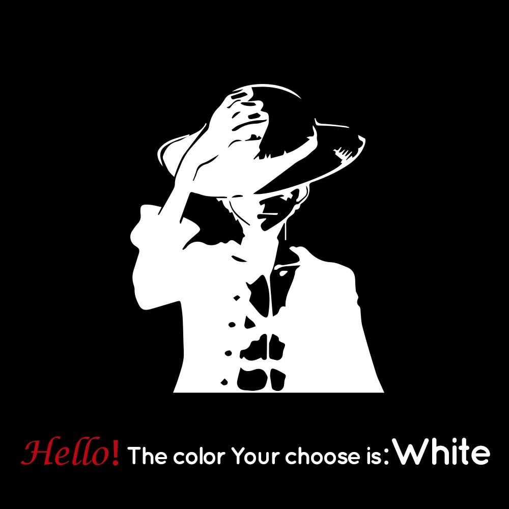 Красивые автомобильные наклейки Luffy, бумажные наклейки Shuai для мотоциклов, ПВХ наклейки для различных автомобильных цветов, могут быть настроены по индивидуальному заказу, 12*14 см