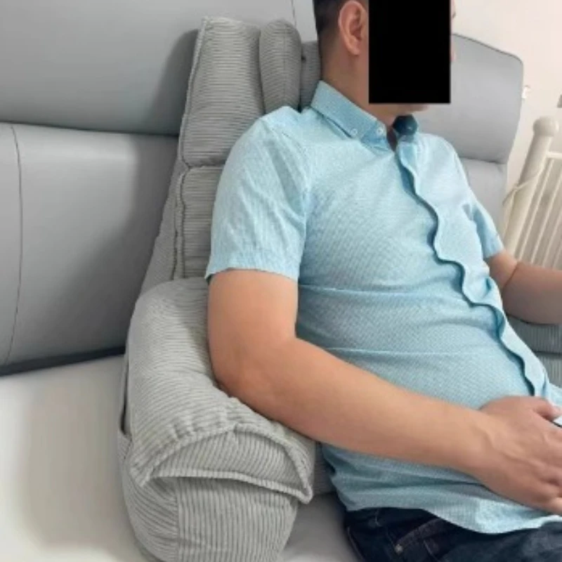 

Эргономичная кожаная подушка для спины для пожилых людей, подушка для изголовья кровати, поясничная и шейная поддержка, большая подушка для взрослых для чтения и отдыха