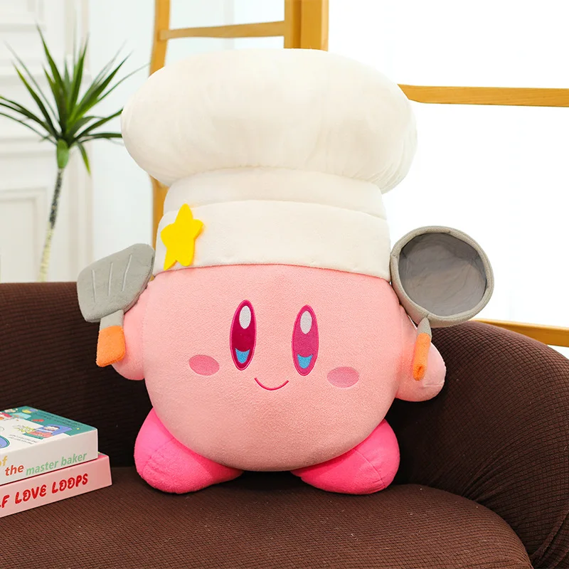 Grande taille 70cm mignon nouveau Chef Kirby en peluche grand Animal en peluche enfants anniversaire cadeau de noël pour les filles meilleur cadeau
