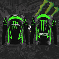 Monster Energy Fashion Trend Technology Creation Comfortable Breathable Quick Drying Men's Round Neck Long Sleeve T-shirt