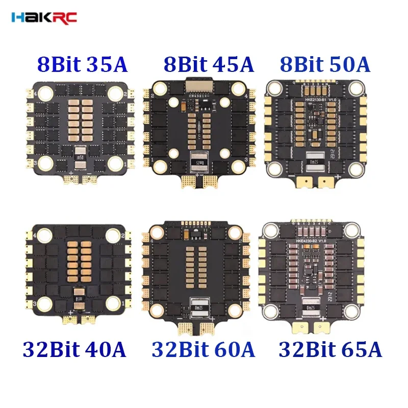 HAKRC 8BIT 35A /45A/50A BLheli_S 32BIT 40A /60A/65A BLHeli_32 2-6S 4In1 Brushless ESC for RC FPV Racing Drone