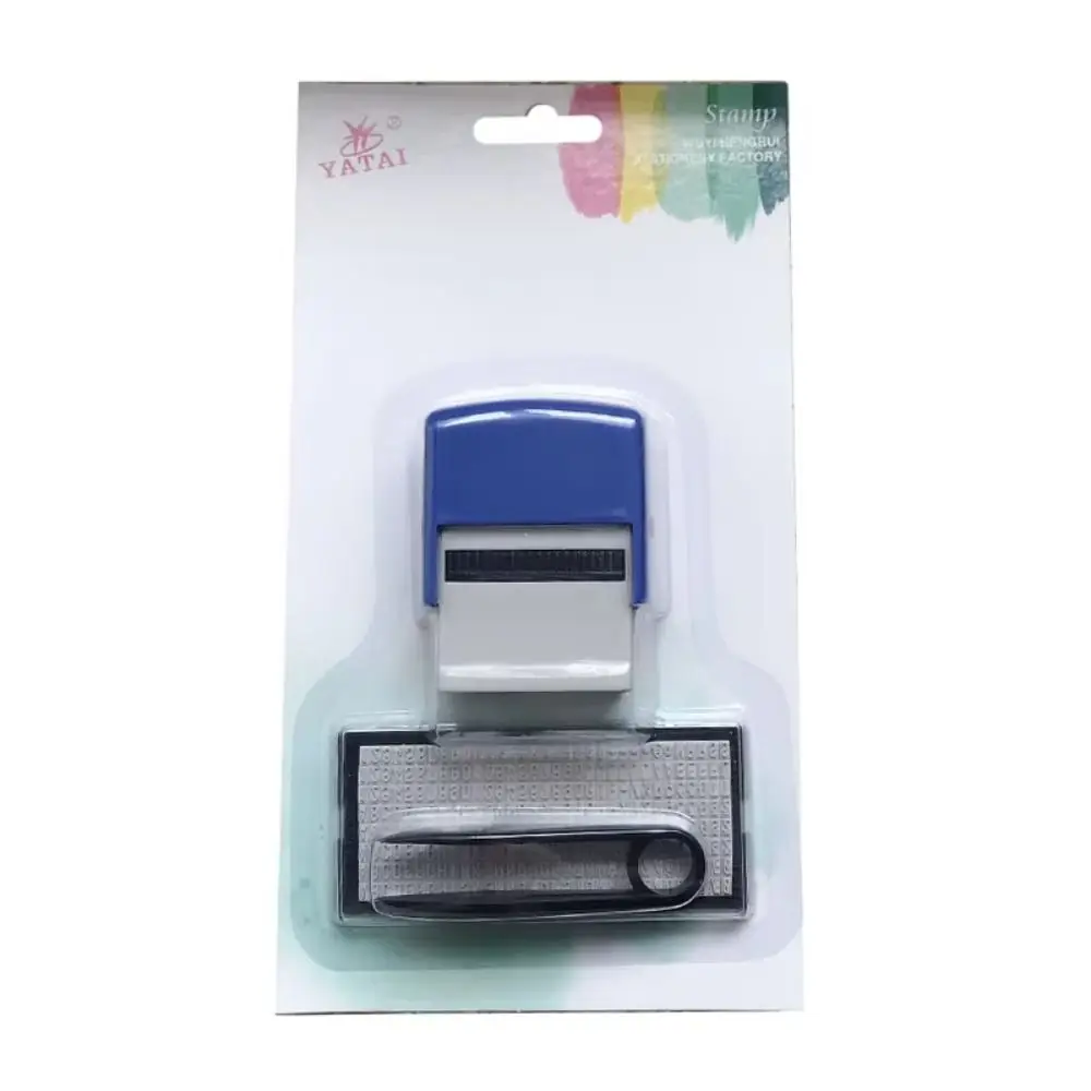 Business Address DIY Stamp Kit Name Letter With Tweezers Custom Personalized Stamp Self Inking Removable Rubber Stamp