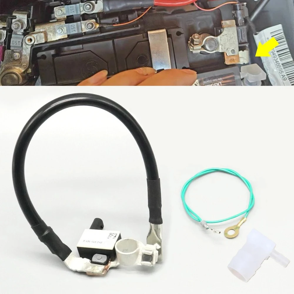 9Y0915105QY 9Y0915105LY Car Lithium Battery Replacement Lead-acid Battery AGM Battery Sensor Wires For Porsche Cayenne 2018-2023