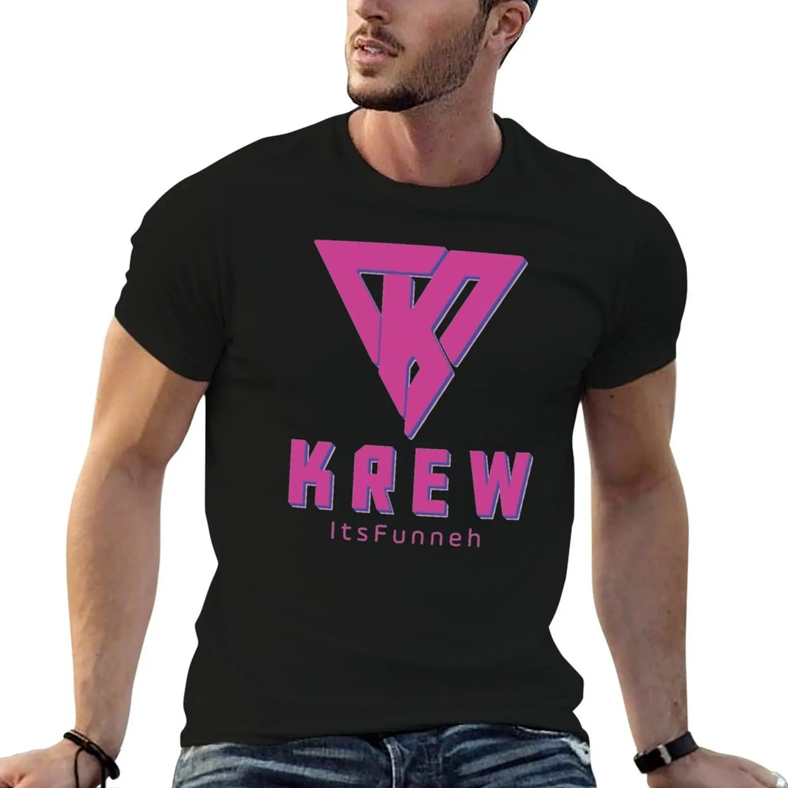 Футболка the krew Itsfunneh, повседневная футболка с короткими рукавами