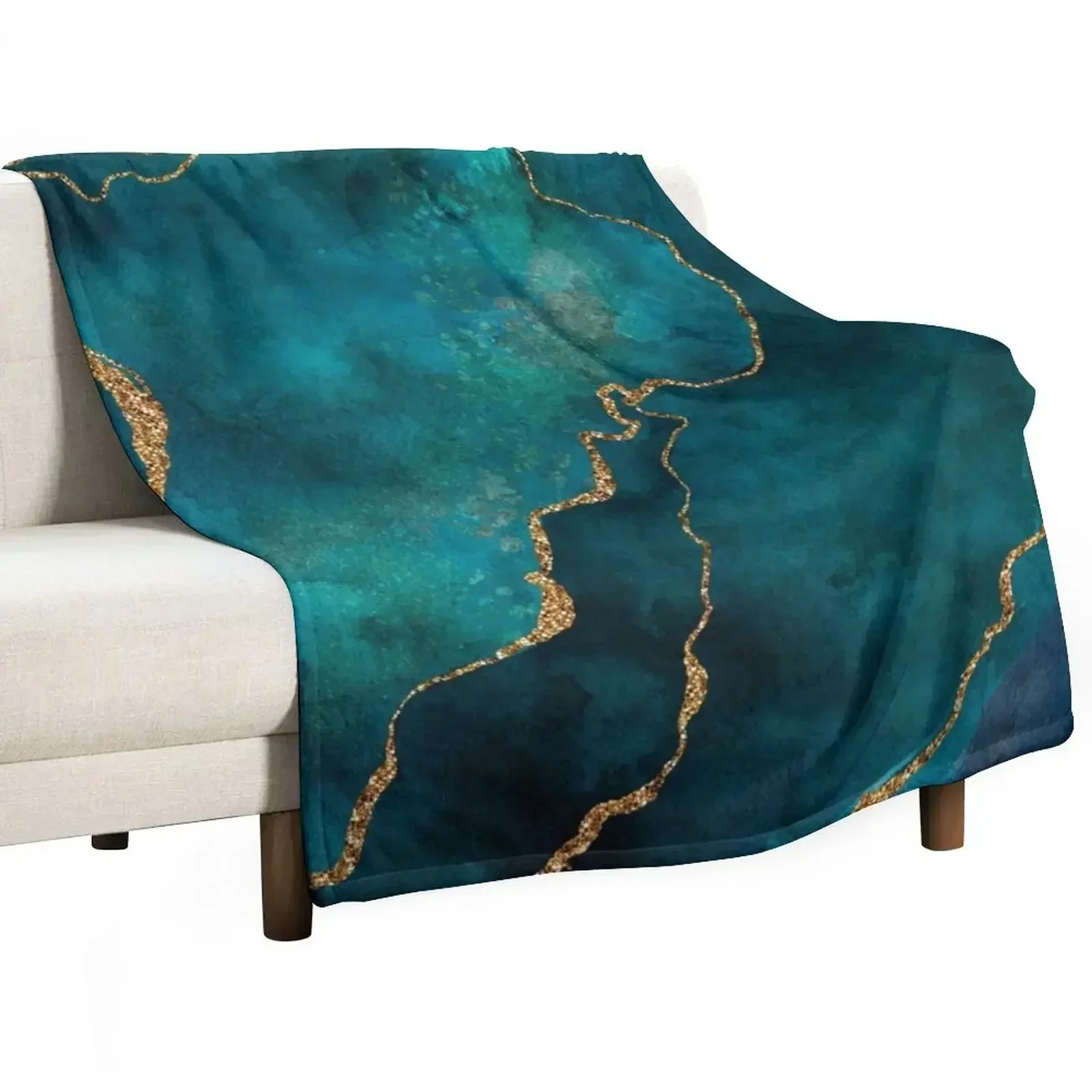Golden Gemstone Glamour Mineral Throw Blanket Quilt Polar Blankets Sofas Of Decoration Stuffeds Baby Camping Blankets