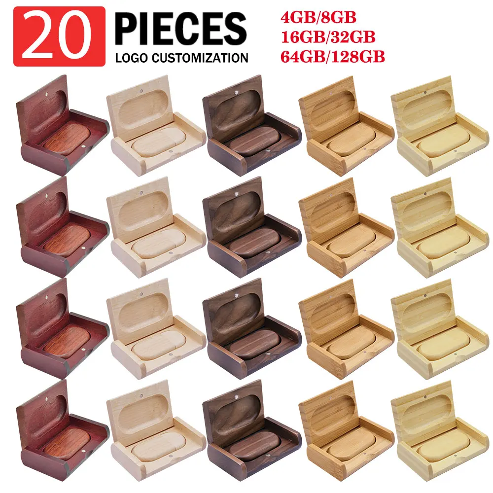 lot-de-20-cles-usb-20-en-bois-4-go-8-go-16-go-32-go-64-go-128-go-cle-memoire-cadeau-de-mariage-logo-personnalisable