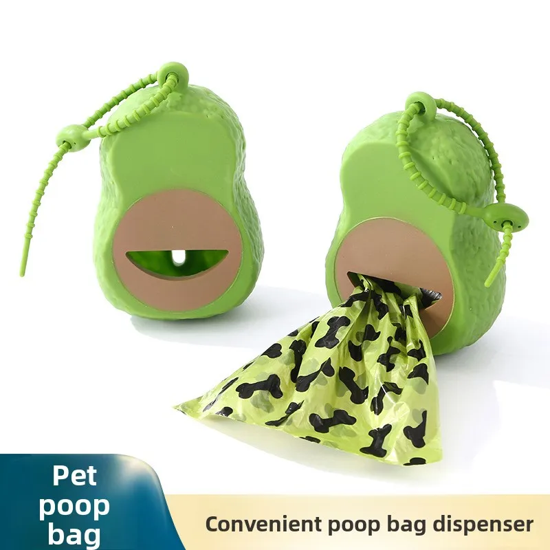 

New Pet Supplies Dog Toilet, Garbage Bag Dispenser, Avocado Fruit Funny Degradable Storage – Practical for Pet Care