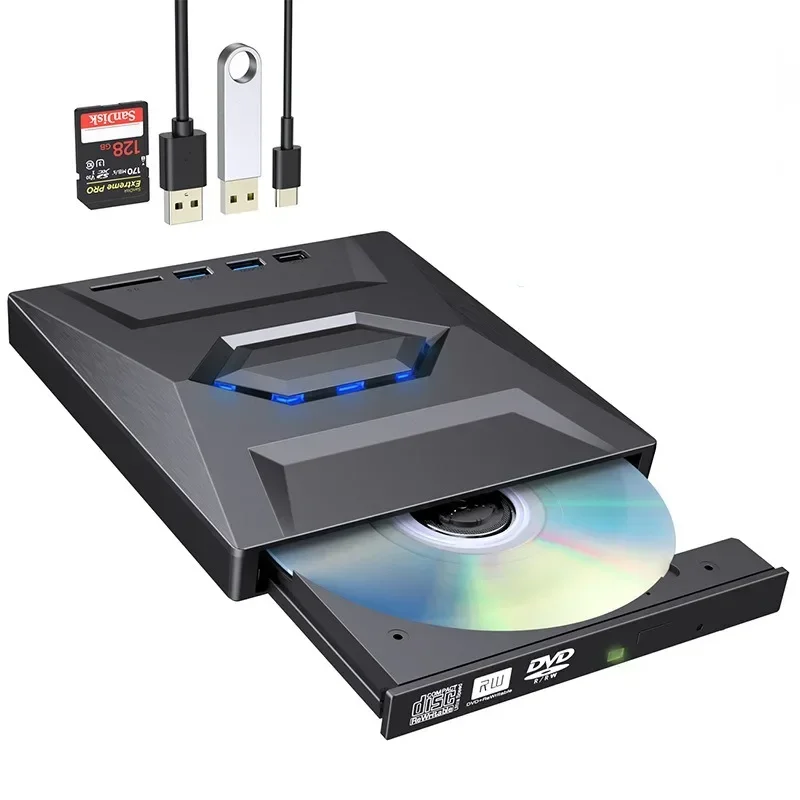 Usb 3.0Type C Externe Cd Dvd Rw Optische Drive Dvd Brander Dvd Writer Super Drive Voor Laptop Notebook