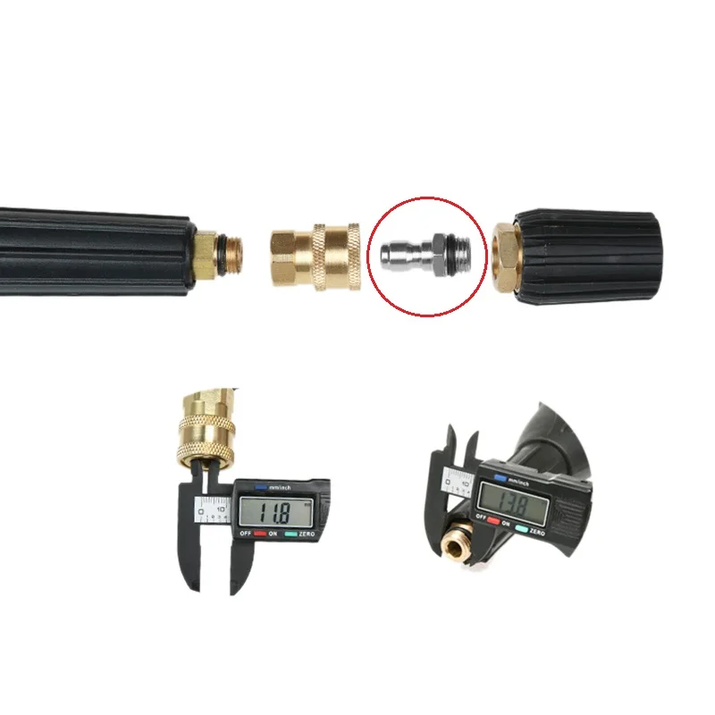 High Pressure Car Washer Fittings 1/4 Inch Male Plug Quick Release Connector Snow Foam Foam Lance Nozzle Adapter