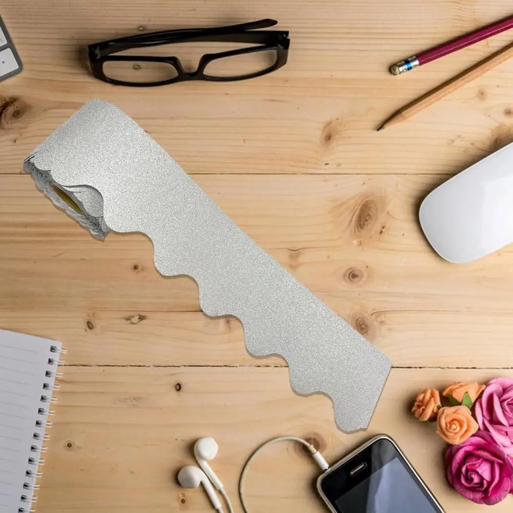 

Зубчатая кайма, блестящая отделка, красочная зубчатая рамка для доски объявлений для легкого декора своими руками, яркий блестящий рулон для простого