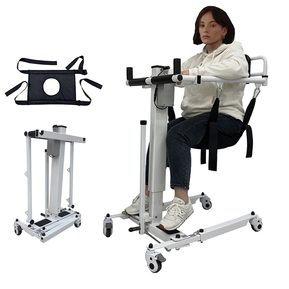 AIROW Medical Elderly Disabled Patient Lifting Equipment, Transfer Chair Car Lifter with Soft Slings Disability Hoist for Car