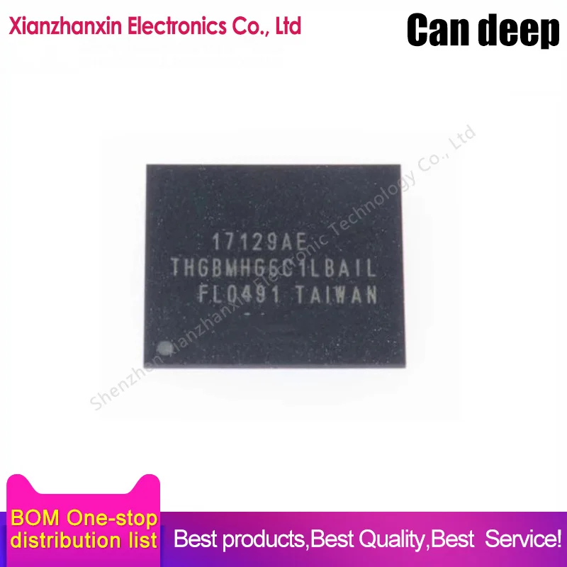 1PCS/LOT  THGBMHG6C1LBAIL THGBMHG6C1 BGA153  Version 5.1 8GB EMMC chip in stock
