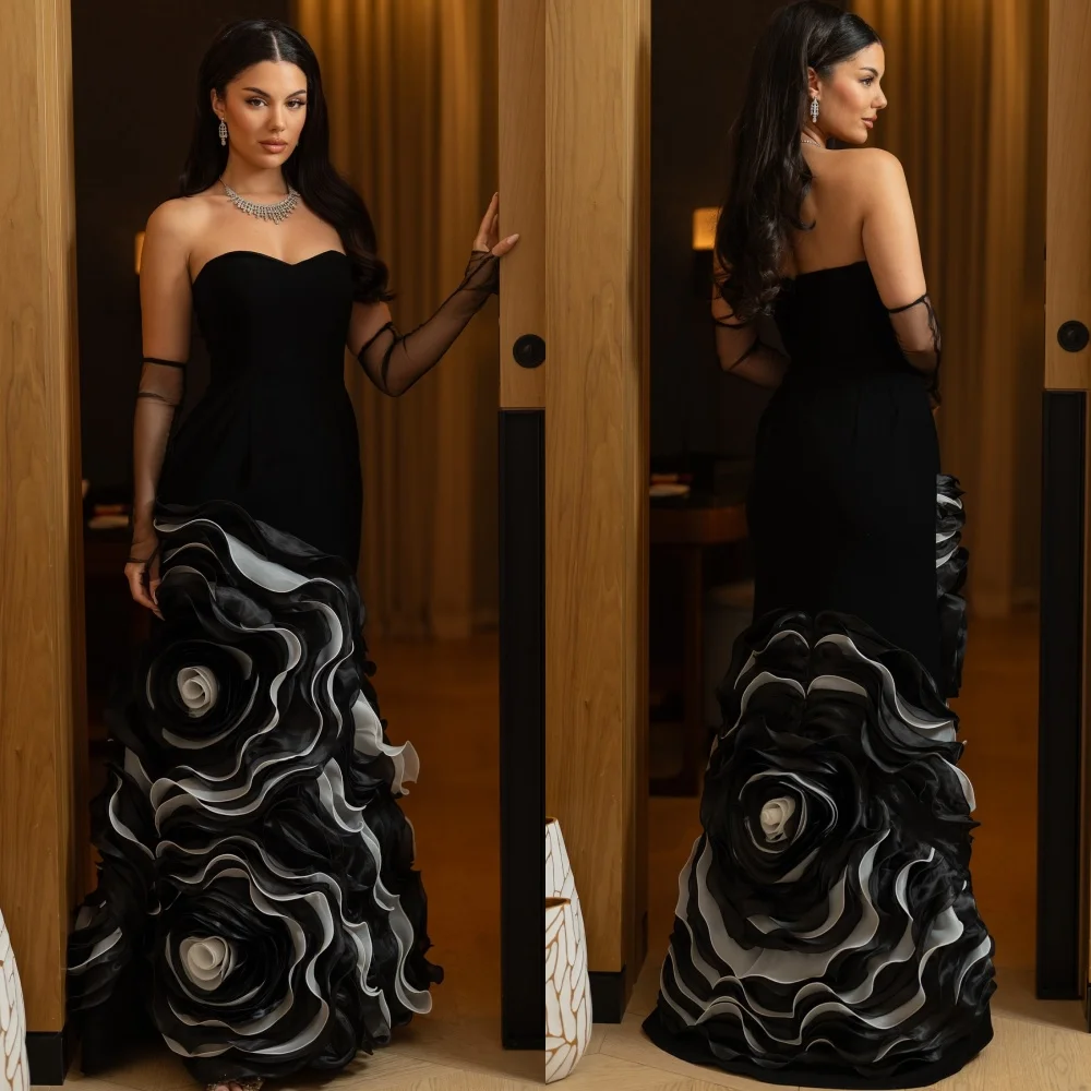 

Customized Matching Organza Pleat Pattern A-line Sweetheart Long Dresses Bespoke Occasion Dresses High Quality