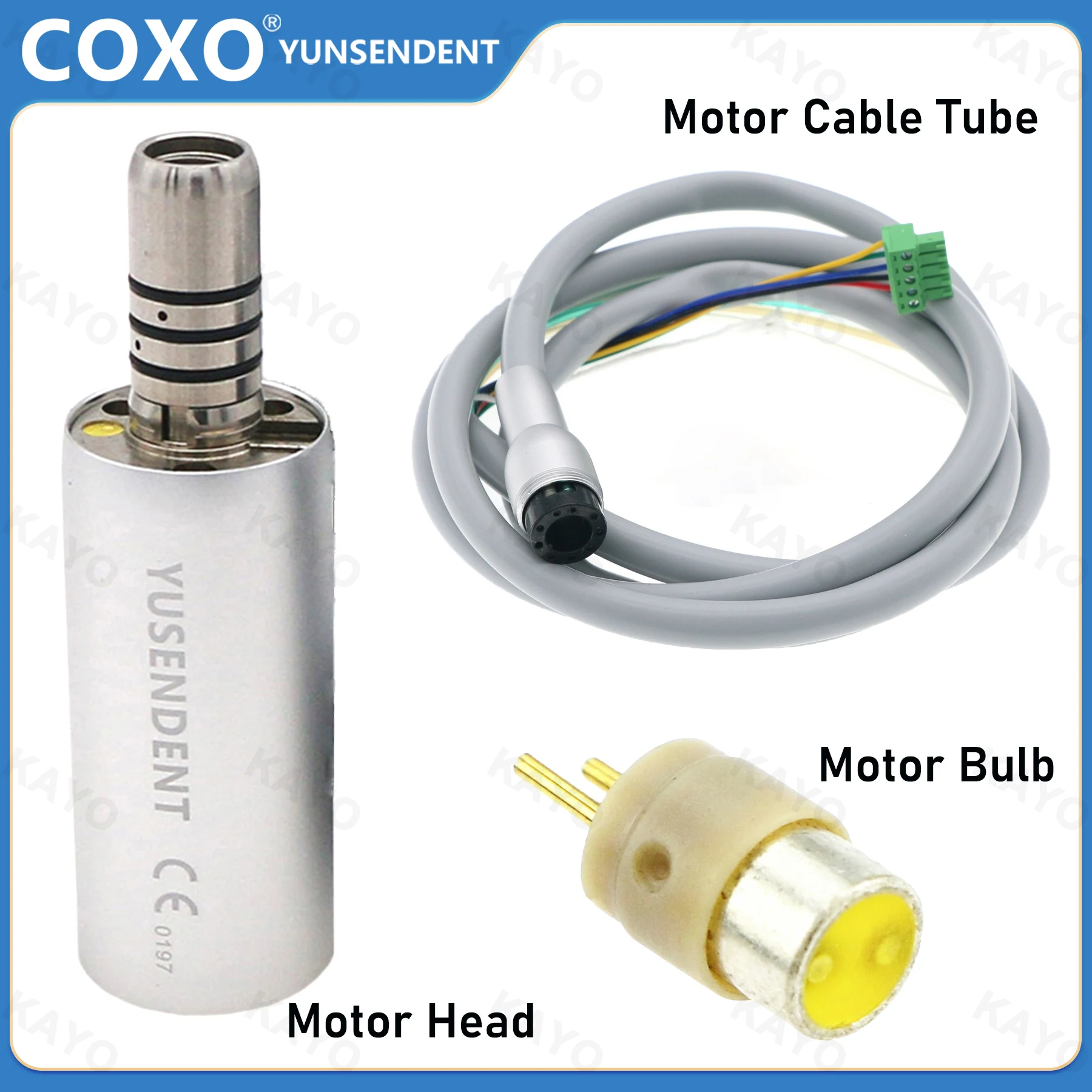 COXO Dental LED Electric Micro Motor Electric Connector Cable Tube Spare Motor Head Bulb For C-PUMA Int Dental Accessories