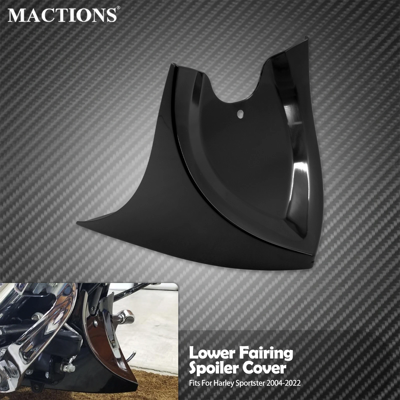 

Motorcycle Front Chin Spoiler Fairing Mudguard Lower Air Dam Cover For Harley Sportster XL 883 1200 Forty Eight Roadster 2004-22