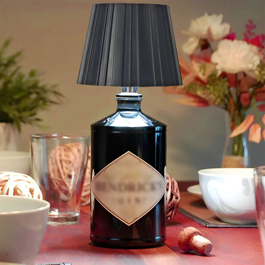Candeeiro de mesa LED para garrafa de vinho, controle de toque sem fio, 3 cores e escurecimento contínuo, para iluminação de mesa de bar, recarregável por USB