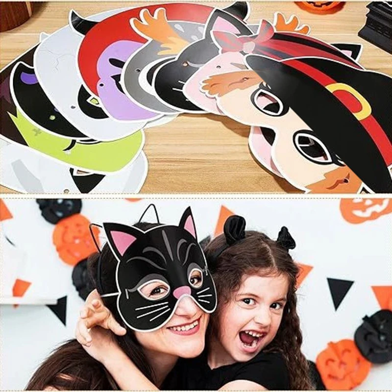 8 sztuk Halloween Frankenstein Zombie Girl Freddy czaszka maska na bal maskowy Cosplay kostiumy imprezowe papierowe maski pół twarzy przebranie