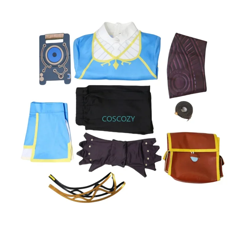 ZA01 Princesa Zelda Cosplay Aliento de la Salvaje La Leyenda de Cosplay Peluca Traje Mujer Halloween Peluca Larga Gloden Clot1Lm @