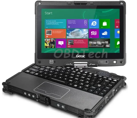 Used laptop computer GETAC V110 i5 5200U/6200U i7 5500U 16G ram Tough Screen Tablet PC battery charger for Diagnosis Programs