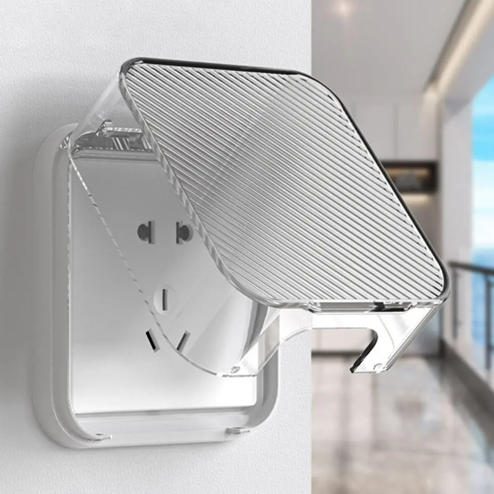 Cubierta protectora de interruptor tipo 86, Protector de enchufe impermeable transparente, cubierta impermeable de interruptor autoadhesivo a prueba de salpicaduras