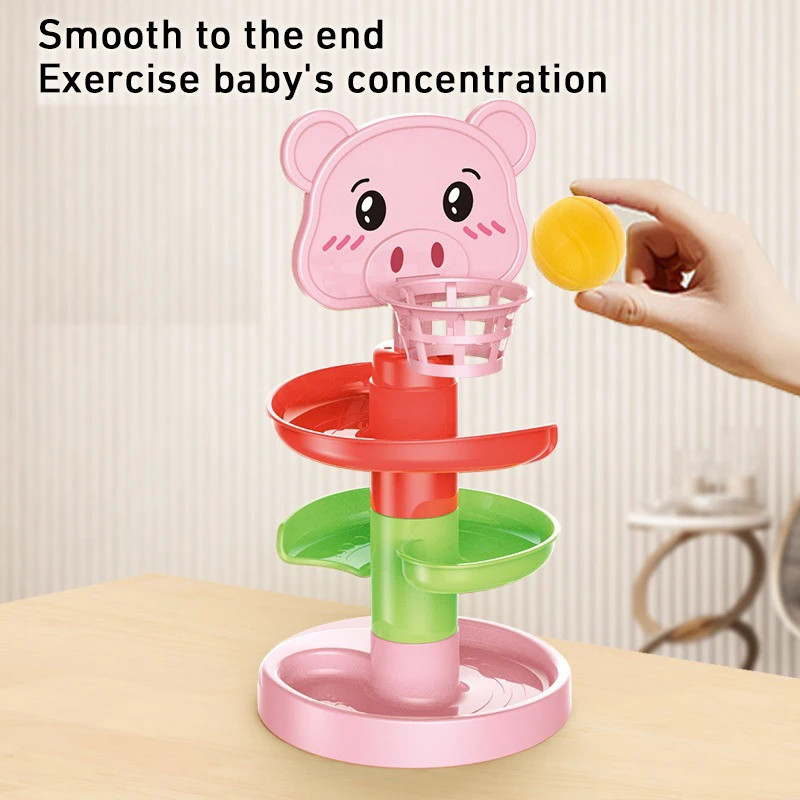 Juguetes Montessori para bebés de 0 a 12 y 24 y 36 meses, Bola rodante de pista, Bola deslizante Pop, juguetes de educación temprana para niños sensoriales