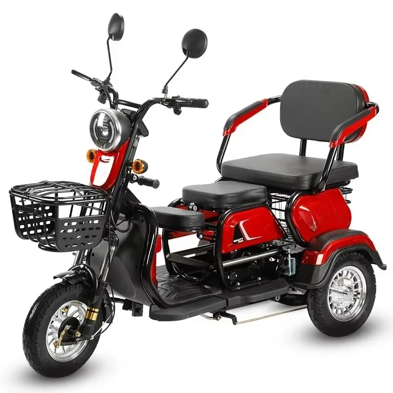 Leisure Electric Tricycle 600W Large Motor Lead-acid Battery Tricycle Elderly Mobility Vehicle
