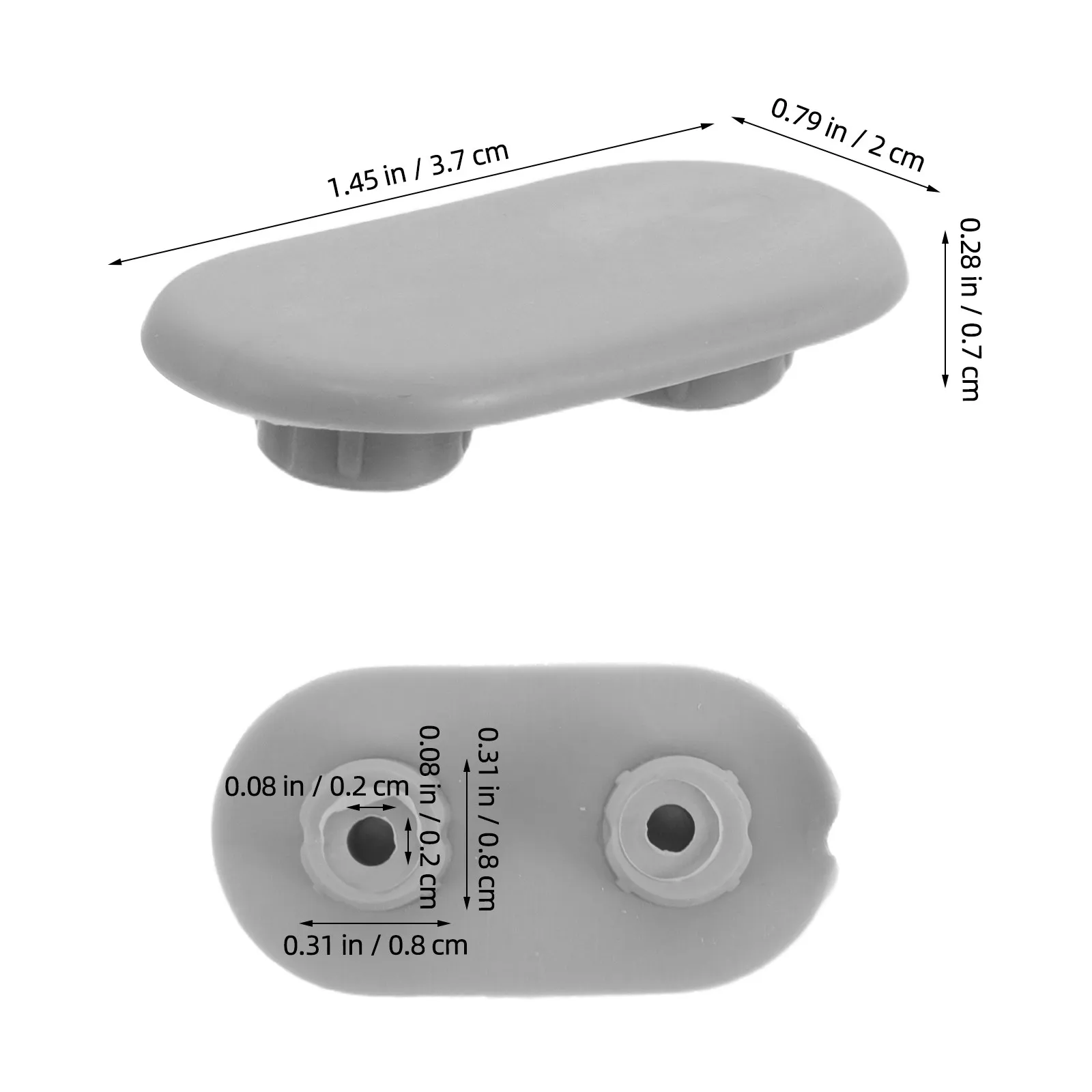 4Pcs Toilet Seat Spacers Universal Plastic Replacement Buffers Noise Dampening Toilet Seat Cushion Pads for Home Bathroom