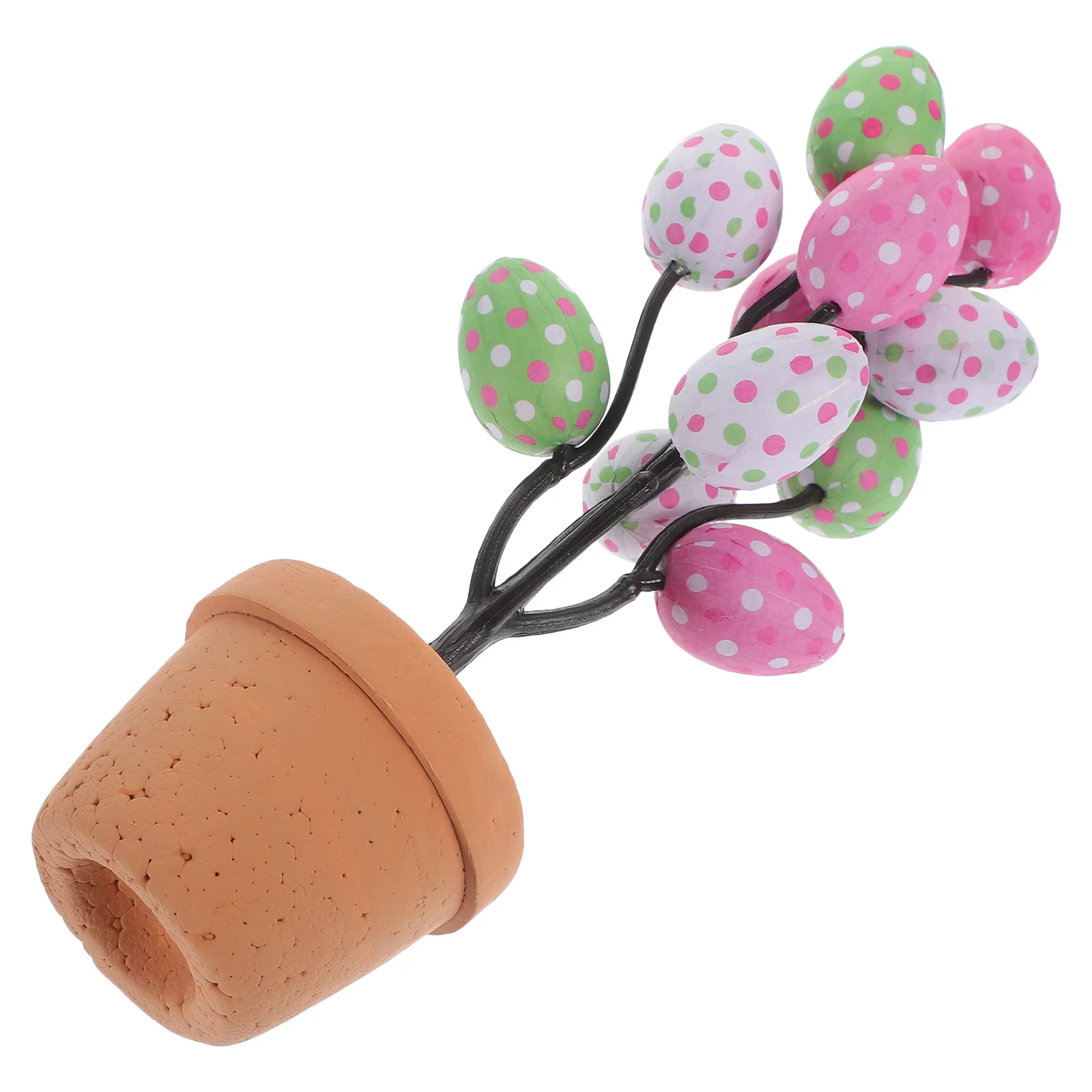 

Easter Tabletop Centerpiece Artificial Egg Tree Decor for Mantelpiece Shelves Living Room Festival Party Decoration Bonsai Style