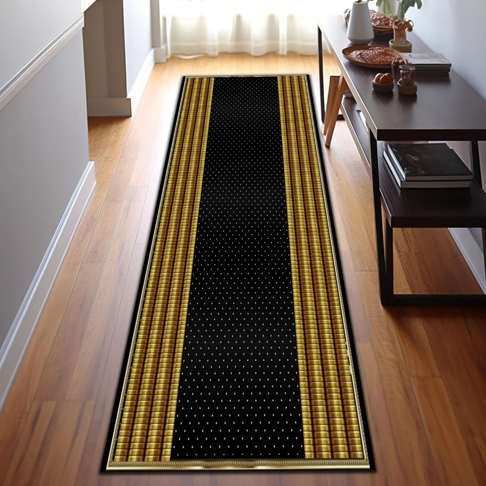 Boho Ethnic Diamond Geometric floor mat villa corridor backyard laundry runner rug washable nonslip mat Gift