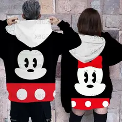 Sweatshirt Woman Women Clothing Disney Men's Top Couple Outfit Hoodies Minnie Mouse Y2k Mickey Hoodie Fashion Sweatshirts 2022