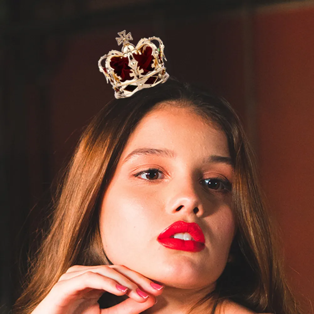 

2 шт. заколки для волос в виде короны, прочные и стильные аксессуары для волос для женщин и девочек, для вечеринок, Хэллоуина, косплея, королевский головной убор, инструменты для укладки волос