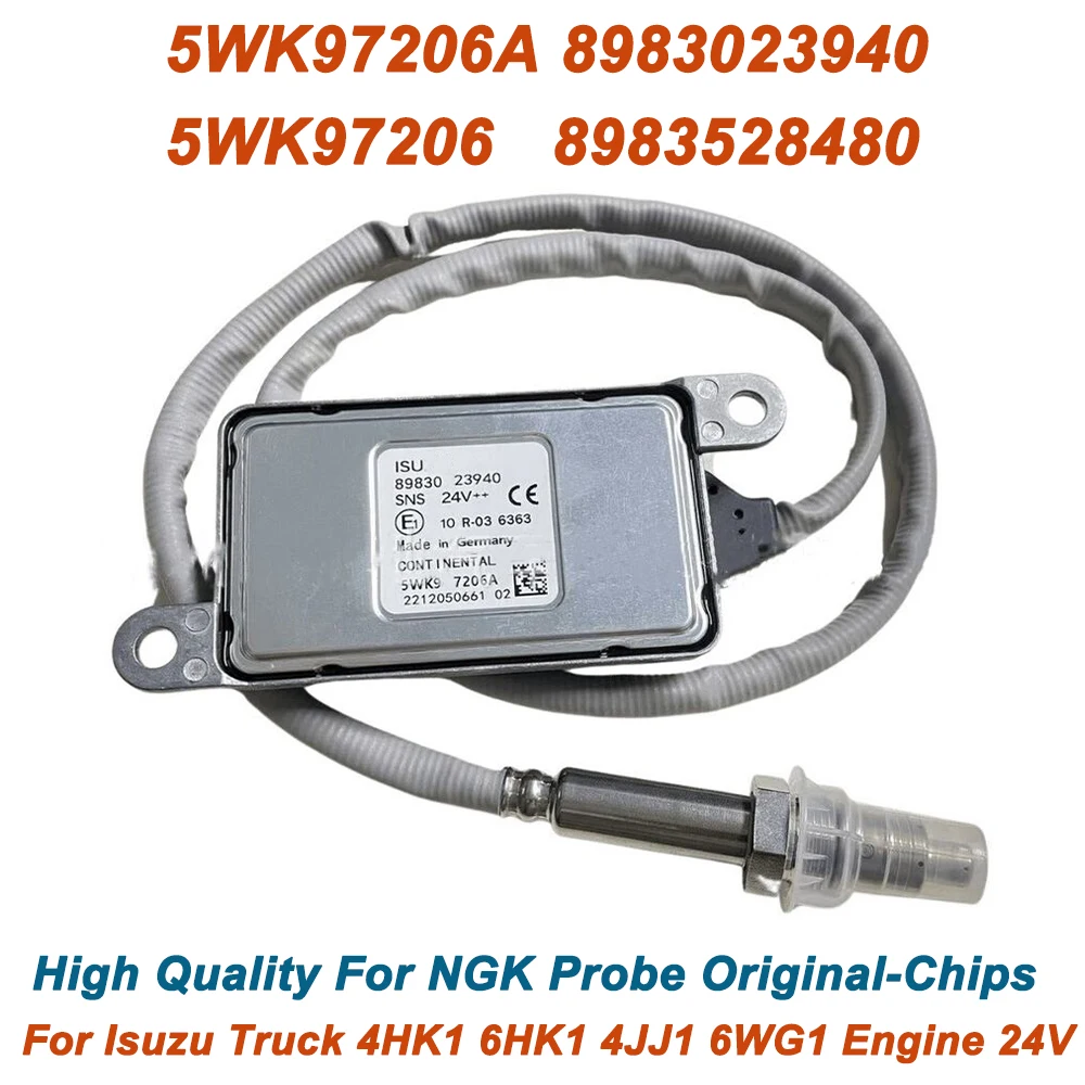 High Quality 5WK97206A 5WK97206 8983023940 8983528480 24V Nitrogen Oxide NOx Sensor For ISUZU Truck 4HK1 6HK1 4JJ1 6WG1 Engine