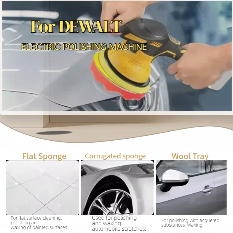 For Dewalt 8 Gears Digital Display Car Waxing Polishing Machine Power Tools Cordless Polisher Electric Polisher Auto