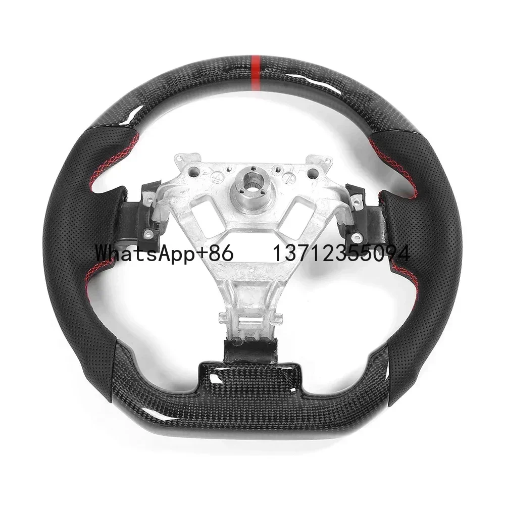 Real carbon fiber Flat Customized Sport Universal Steering Wheel For NISSAN 350Z